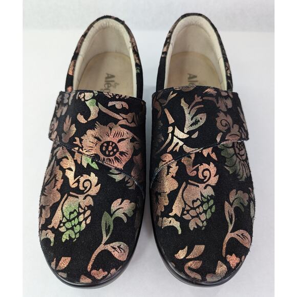 Alegria Lauryn Nubuck SlipOn Shoes Copper Floral Size 39 - Picture 4 of 10